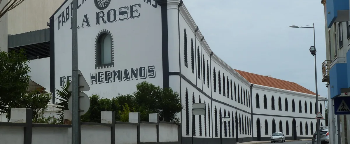 The former fish-canning factory façade at Museu de Portimão.