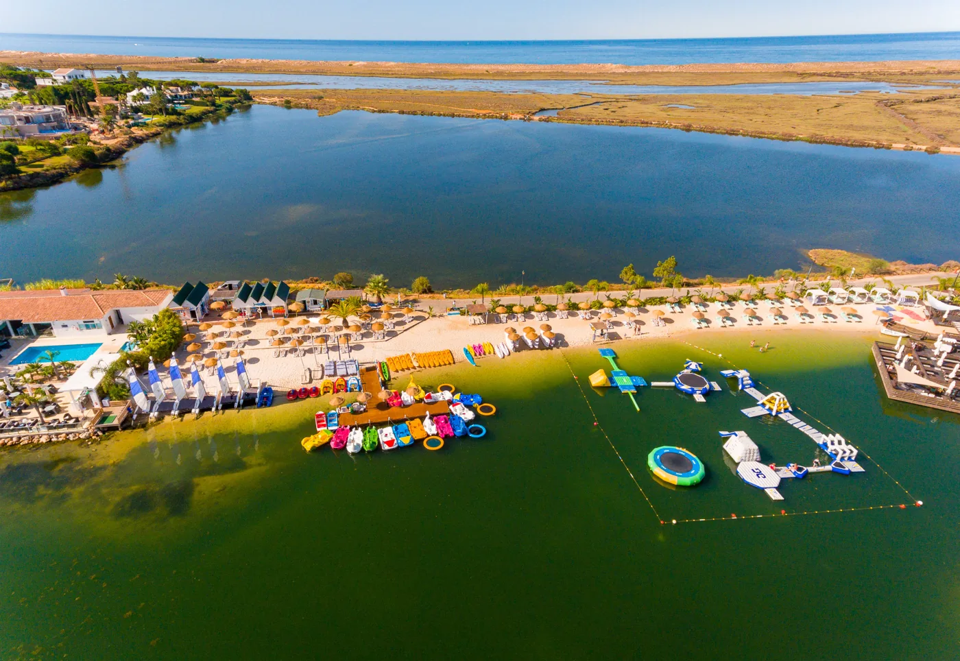 Lake activity area at Artur Watersports Academy in Quinta do Lago.