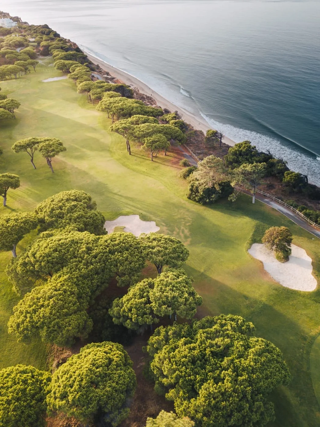 Pine Cliffs golf course beside the coastal cliffs.